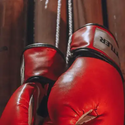 Boxing King: red boxing gloves hanging